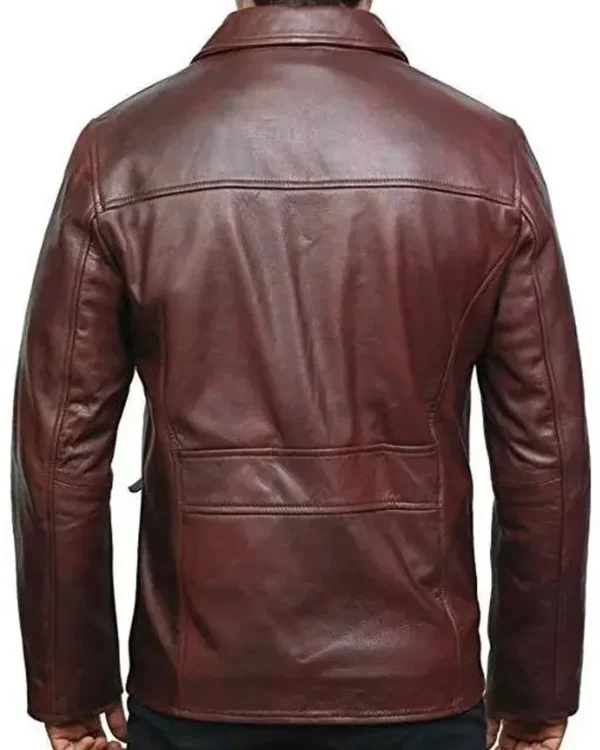 Men’s Brown Distressed Leather Motorcycle Jacket