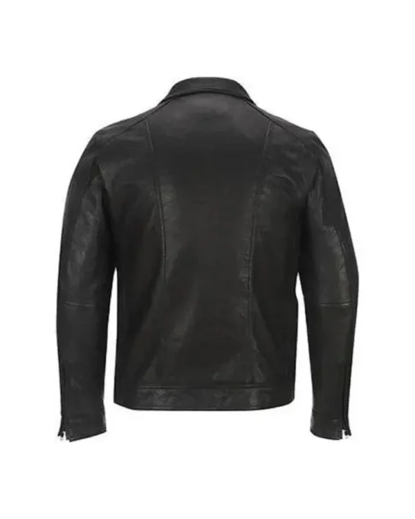 Mens Koza Genuine Lambskin black Bomber Leather Jacket