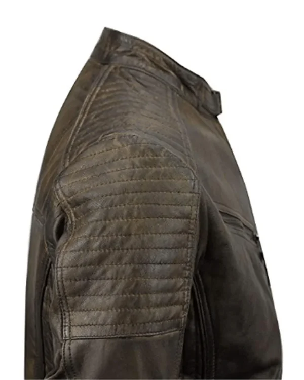 Zayan Antique Urban Washed Leather Motorcycle Jacket