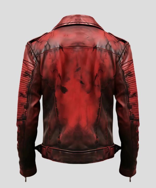 Bloody Red Leather Jacket Mens