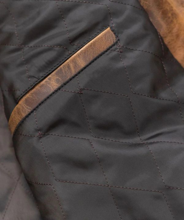 Cafe Racer Light Brown Distressed Genuine Leather Bomber Jacket Mens
