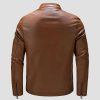 Classic Timeless Brown Leather Jacket For Men
