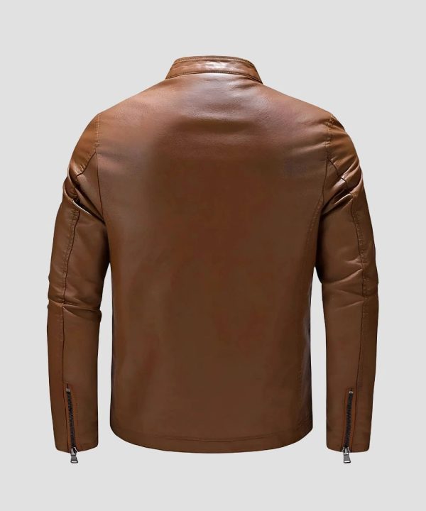 Classic Timeless Brown Leather Jacket For Men