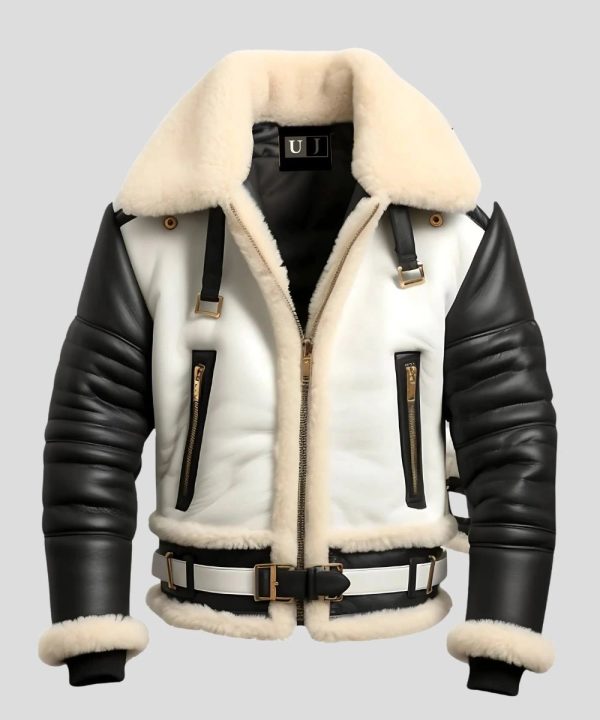 Mens Aviator B3 Bomber Leather Jacket