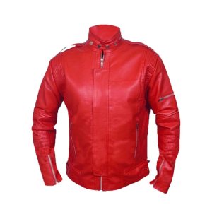Mens Daft Punk Electroma Red Leather Jacket