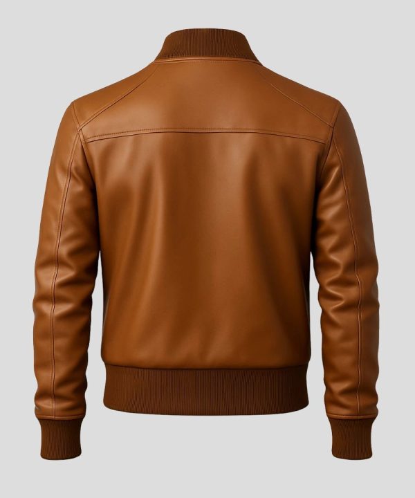 Motorcycle Brown Biker Leather Jacket Mens