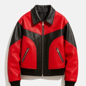 SpringAutumnBikerBomberJacket