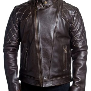 The Iconic Biker Cafe Racer Black Leather Jacket