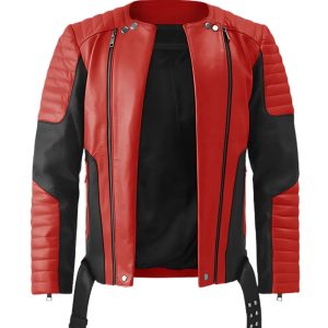 Unisex Martin Garrix MTV European Music Awards Leather Jacket Red