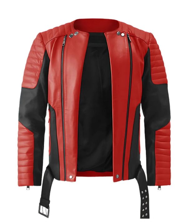 Unisex Martin Garrix MTV European Music Awards Leather Jacket Red