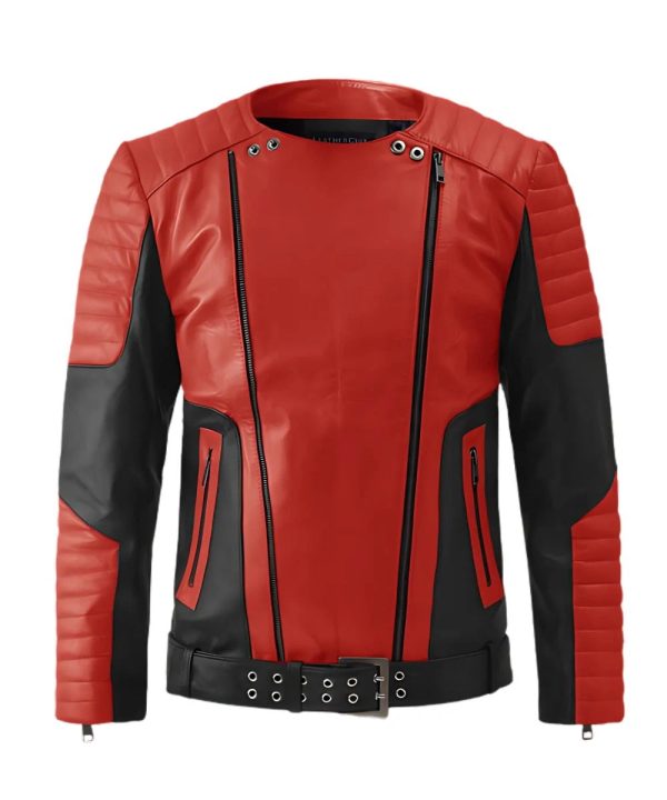 Unisex Martin Garrix MTV European Music Awards Red Leather Jacket
