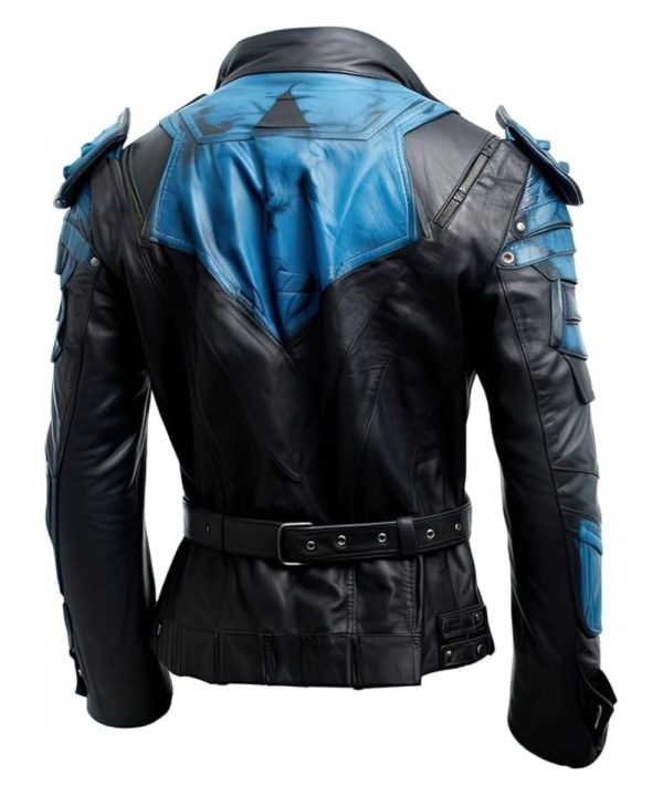 Women's Genuine Slim Fit Biker Leather Jacket Black Blue