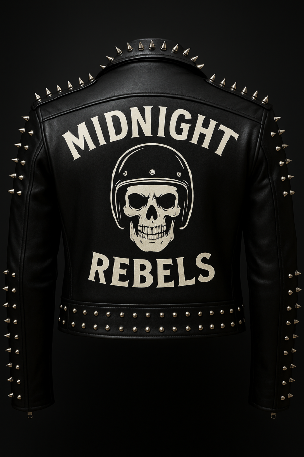 Fierce Black Biker Spikes Jacket