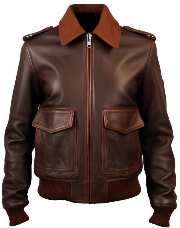 Women’s Aviator Leather Bomber Jacket