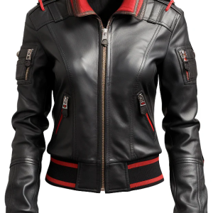 Women Black Bomber Leather Jacket – Stylish and Timeless
