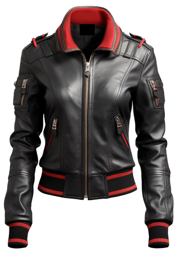 Women Black Bomber Leather Jacket – Stylish and Timeless