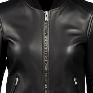 Women Black byker Bomber Leather Jacket