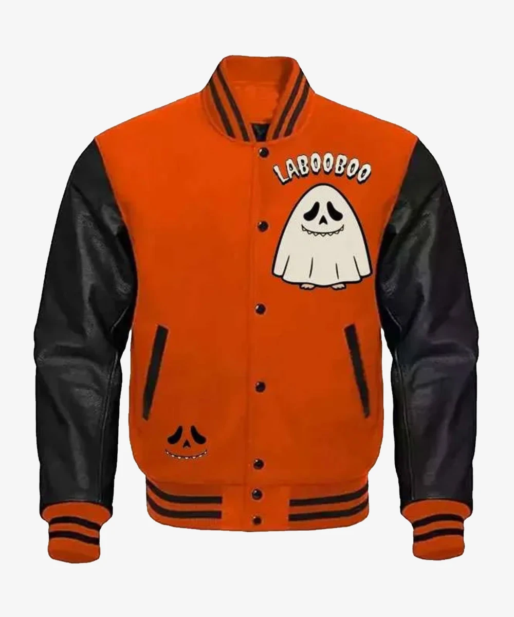Halloween Ghostface Labubu Varsity Jacket