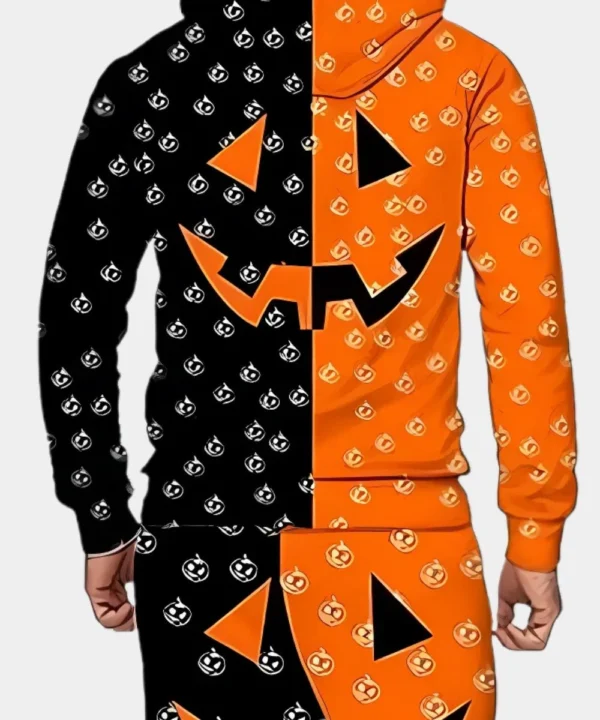 Halloween Pumpkin Hoodie Orange And Black