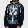 Halloween Skeleton Rattling Bones Hoodie Black
