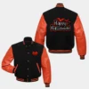 Happy Halloween Letterman Varsity Bomber Jacket Black And Orange