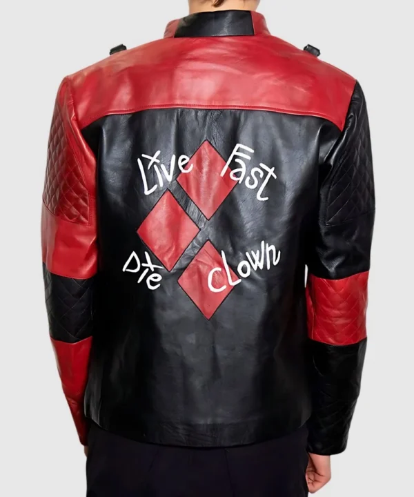 Live Fast Die Clown Halloween Leather Jacket