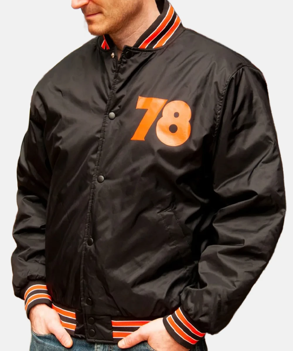 Mens Nylon Bomber Halloween 78 Jacket Black