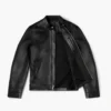 Black Leather Racer Jacket
