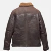Jack Classic Brown Leather Shearling Aviator Jacket