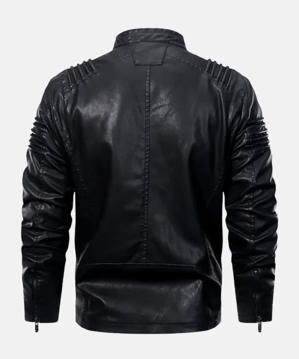 Kingdom Black Motorcycle Leather Jacket