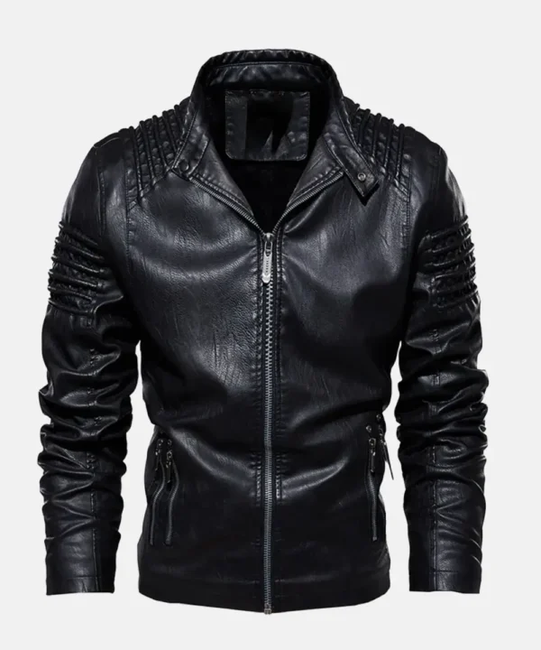 Kingdom Men Motorcycle Leather Jacket