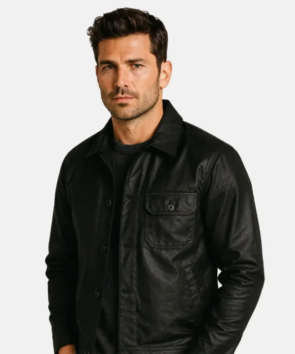 Black Waxed Canvas Field Cotton Jacket