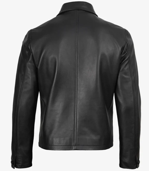 Bradley Real Leather Jacket Black For Mens