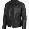 Bradley Shirt Style Real Leather Jacket Black