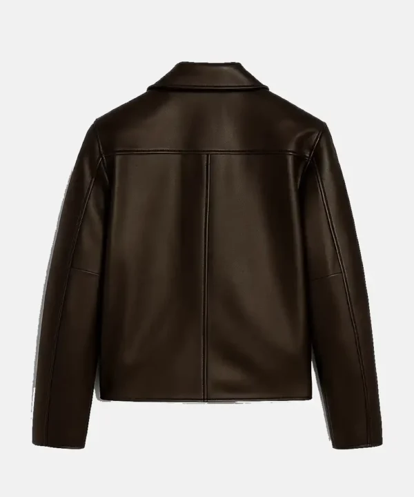 Burnt Espresso Shirt Style Brown Leather Jacket