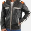 Cafe Racer Retro Vintage Distressed Leather Jacket
