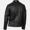 Hadrian Black Leather Biker Jacket