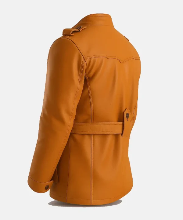 Ignatius Belted with Multiple Pockets Leather Jacket – Tan Brown