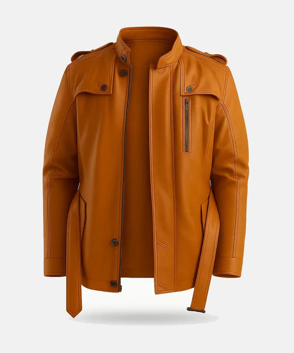 Ignatius Tan Leather Jacket