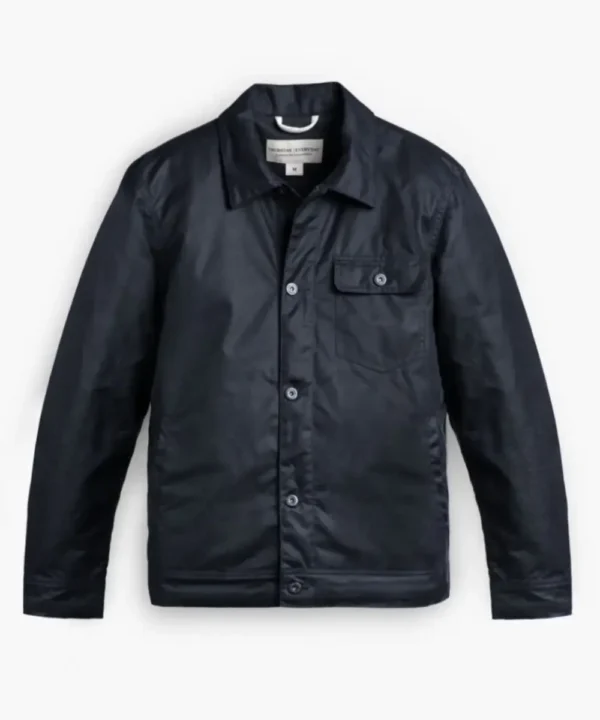 Men Waxed Canvas Field Blue Jacket