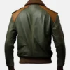 Men’s A2 Bomber Aviator Olive Leather Jacket