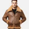 Men’s B3 Bomber Shearling Aviator Leather Jacket