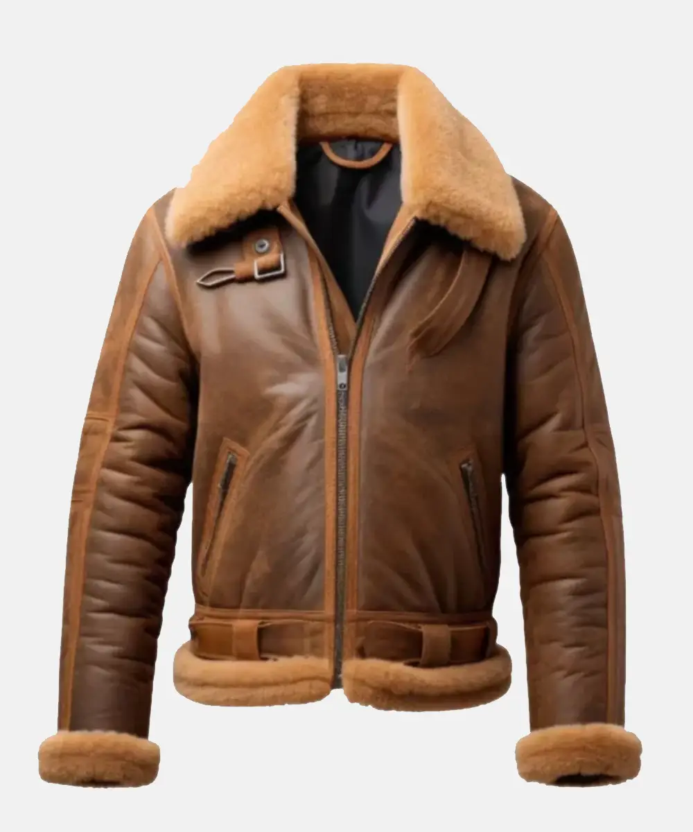 Men’s B3 Bomber Shearling Brown Leather Jacket