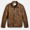 Mens Brown Waxed Canvas Field Cotton Jacket