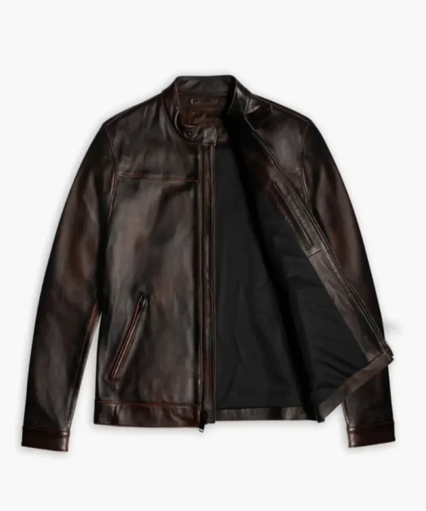 Mens Roadster Biker Leather Jacket
