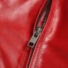 Mens Shearling Red Leather Jacket