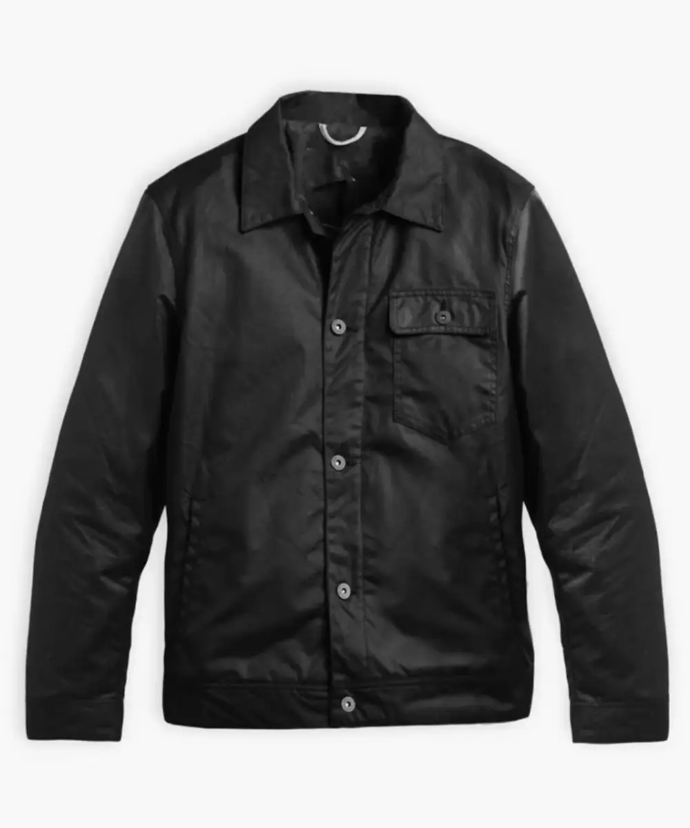 Mens Waxed Canvas Field Jacket Black