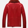 Red Shearling Leather Jacket