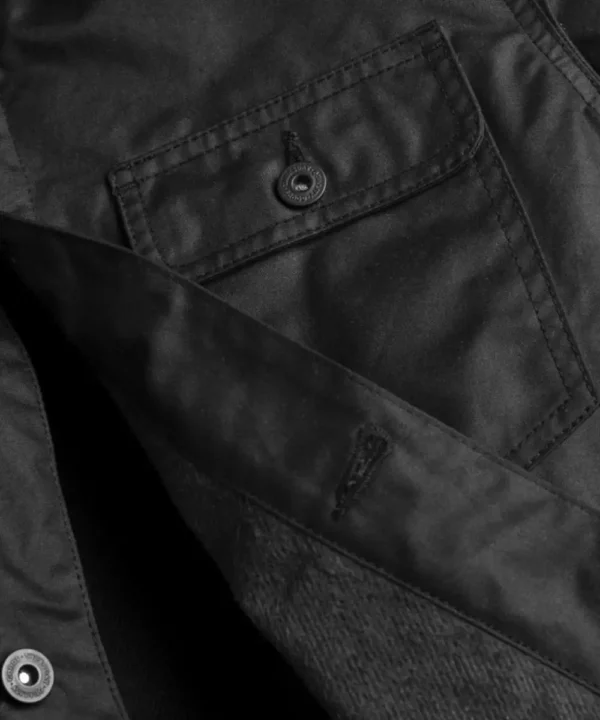 Waxed Canvas Field Jacket Black