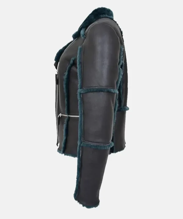 Women Genuine Black Leather Jacket